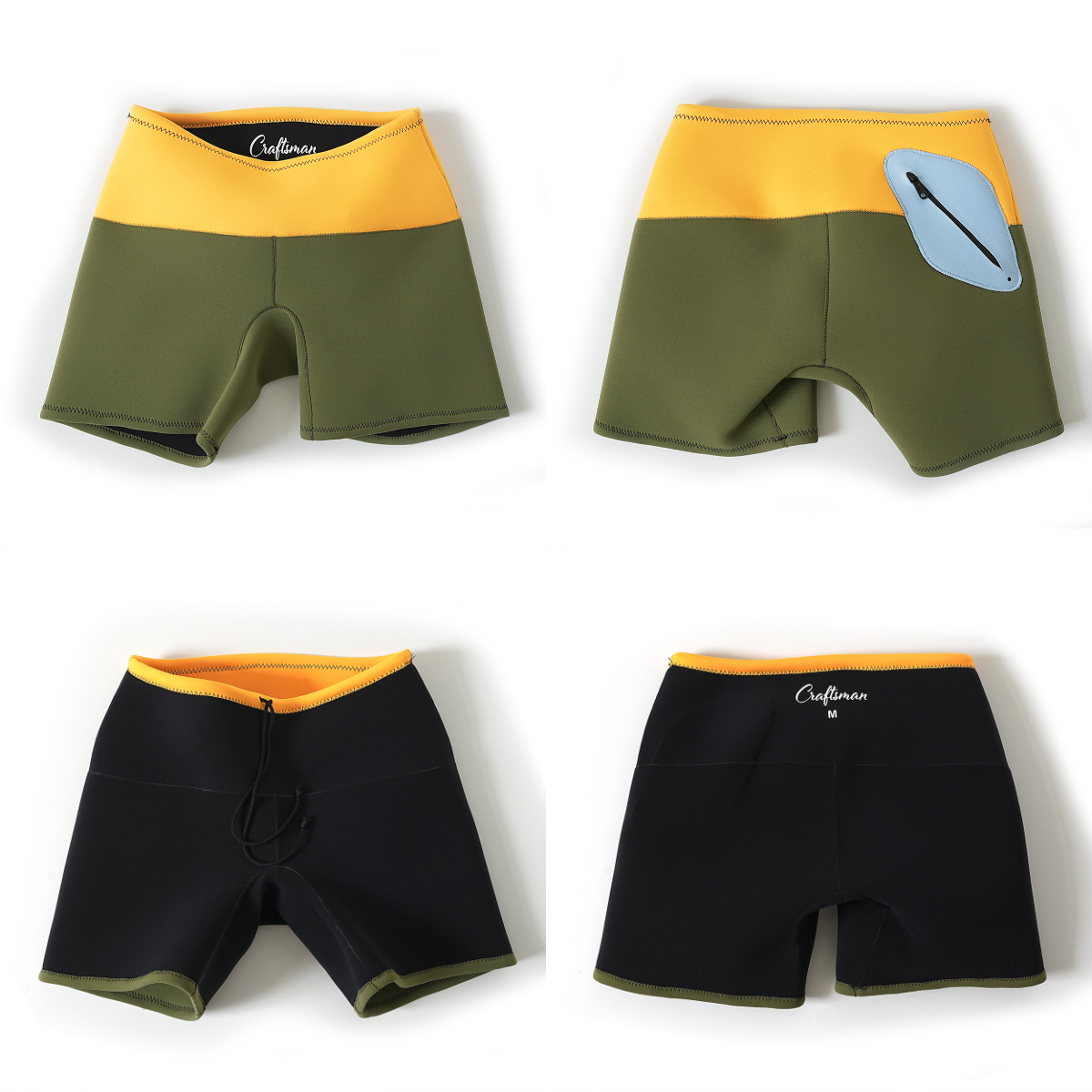 【年に1度のセミオーダーキャンペーン】 CRAFTSMAN WETSUITS Neoprene Trunks 2mm ポケットあり ジャージー ネオプレーン トランクス ウェットパンツ ウェットスーツ サーフィン 日本製